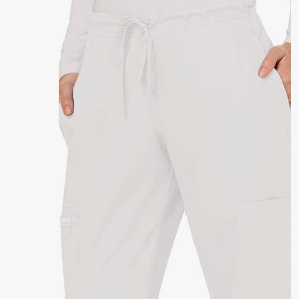Small Bottom petite white scrubs Cherokee